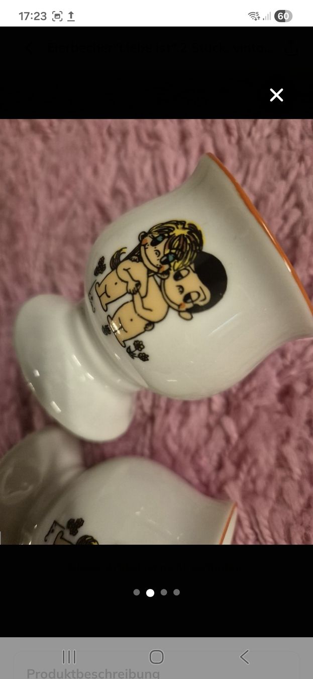 Altre Stoviglie: Eierbecher "Liebe ist " von Kim,2 Stück  – Usato da Villmergen venduto da MONCHHICHI 1