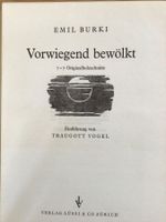 EMIL BURKI: „Vorwiegend bewölkt“ - 7 x 7 Holzschnitte - rar