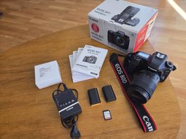 Canon EOS 80D Spiegelreflexkamera mit 18-135mm Objektiv OVP