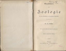Grundlehren der Zoologie 1887