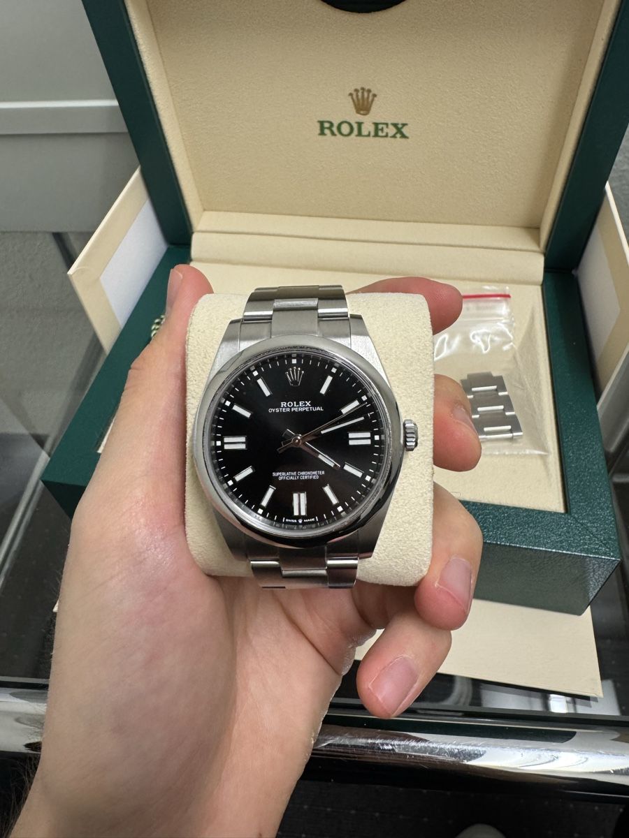 Rolex Orologi: Rolex Oyster Perpetual 41 Schwarz Full Set – Usato da Bern venduto da ric_9rqp 3
