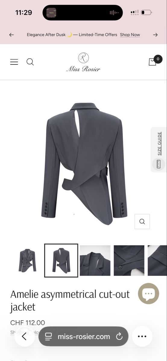 Giacche: Amelie asymmetrical cut-out jacket / M – Nuovo e nell'imballaggio originale da Otelfingen venduto da mar_sy7r 1