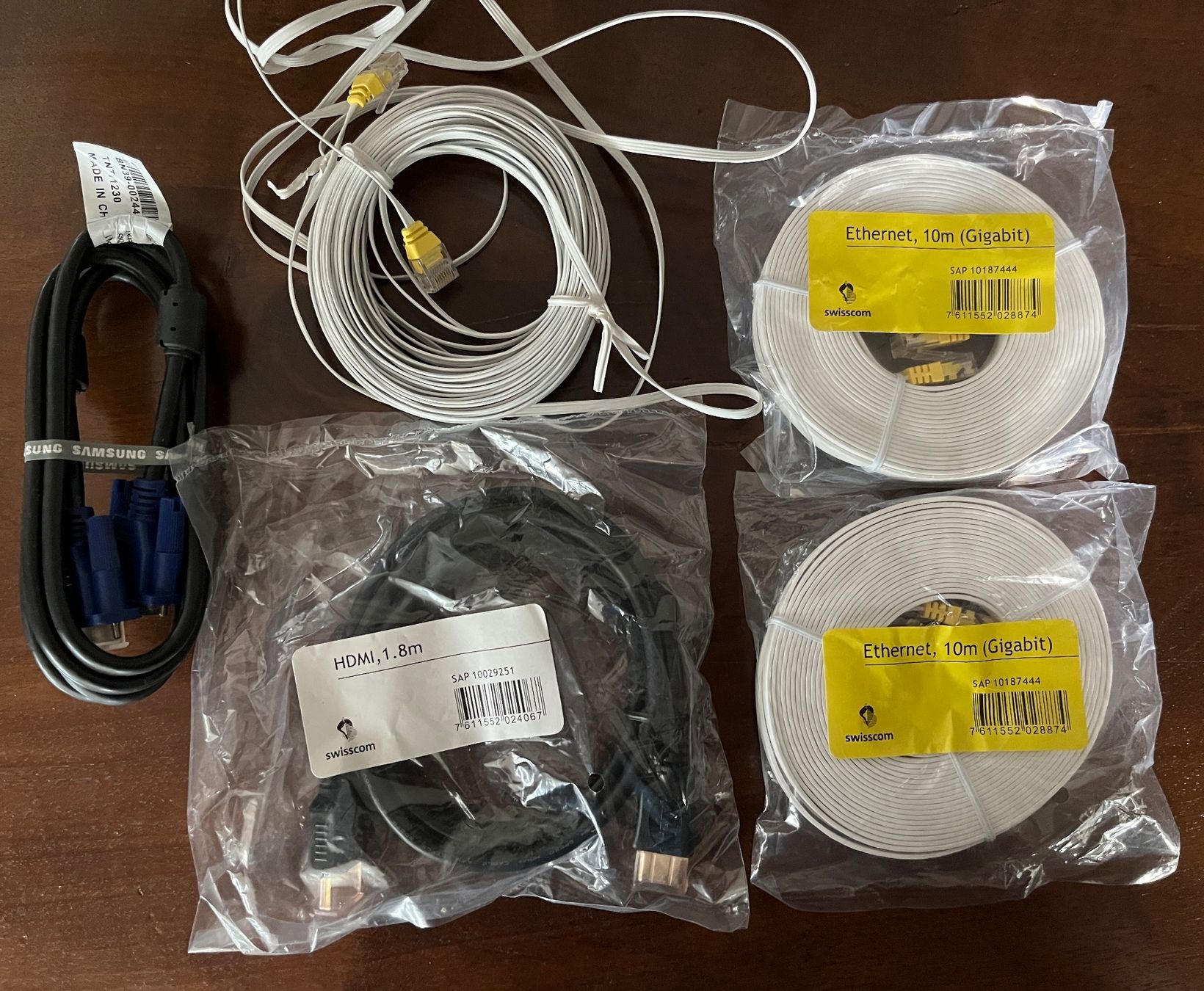 Swisscom Cavi: Kabel Set Swisscom HDMI Ethernet  - neu – Nuovo (secondo la descrizione) da Stetten AG venduto da Brissago25