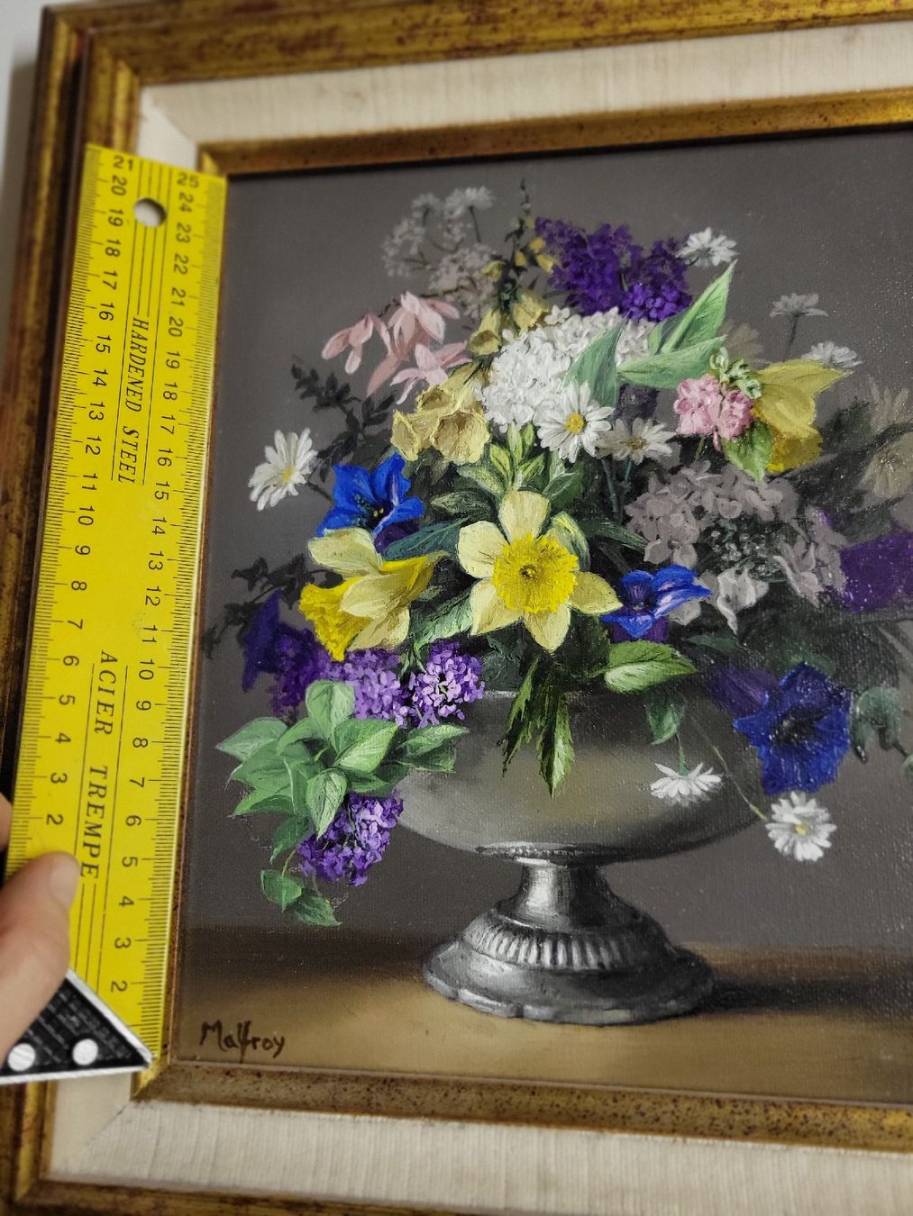 Dipinti: MALFROY  TABLEAU "BOUQUET DE FLEURS " – Usato da Bernex venduto da Dariafr 5