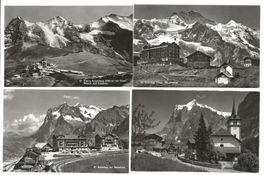 4 Karten von Kleine Scheidegg mit Wetterhorn + Grindelwald
