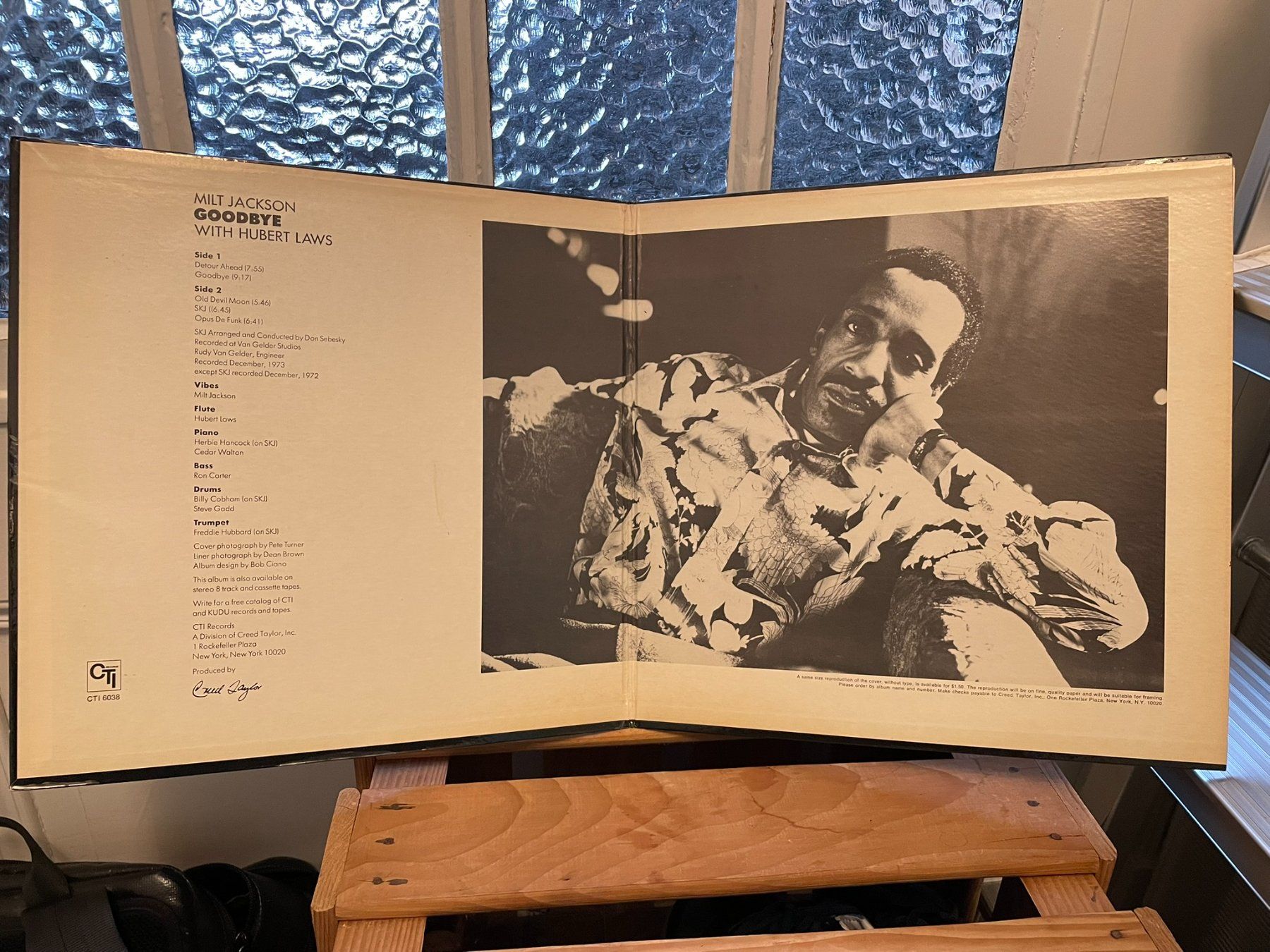 Dischi in vinile: Milt Jackson With Hubert Laws Goodbye 1974 VG+ – Usato da Bern venduto da Perlweiss 2