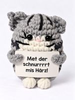 Muntermacher Chätzli - gehäkeltes Plüschtier