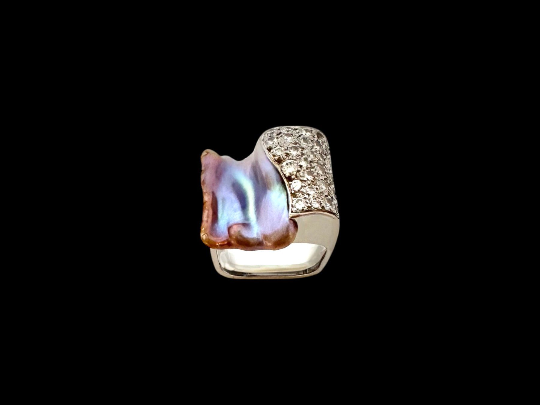 Anelli: BERNHARD ILG, Zürich, Perlen - Diamant - Ring – Usato da Zuzwil SG venduto da artimmo 3