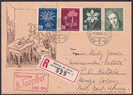 1946, J117-J120 auf Satzbrief nach KENYA (Afrika) LP !!!!