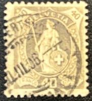 Schweizer Briefmarke Stehende Helvetia