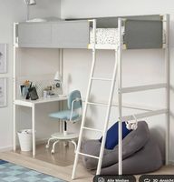 Kinder Hochbett inkl. Schreibtischplatte& Matratze NP339 CHF