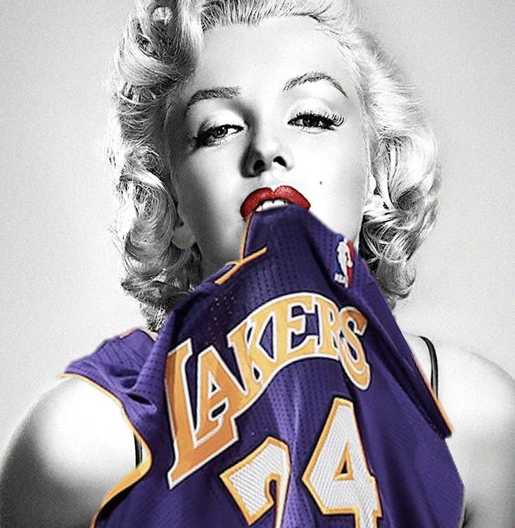 Vintage Marilyn Monroe LA Lakers Kobe Bryant Jersey Graphic -  Denmark