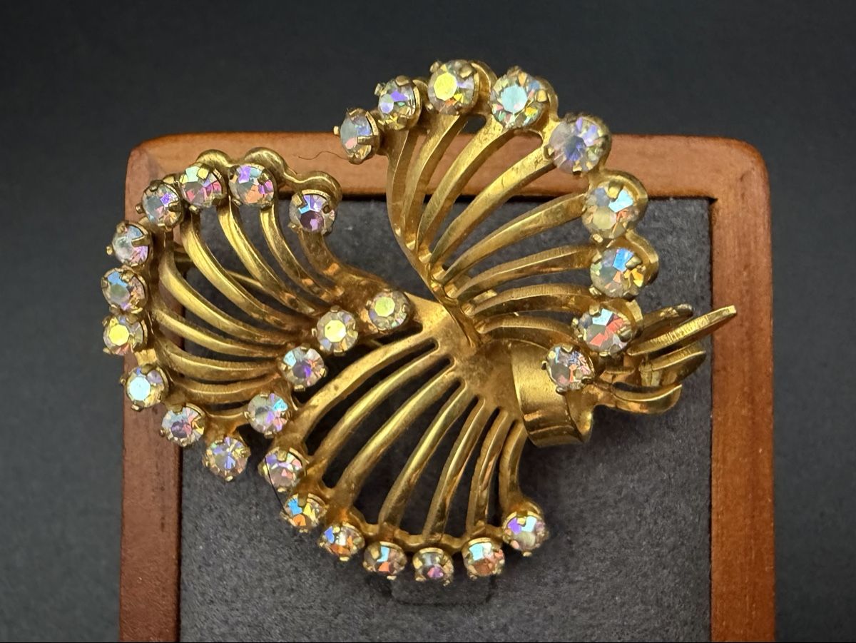 Broches & Aiguilles: Vintage-Brosche Goldfarbe, Strasssteinen – D'occasion à Lamone par LaCantinaMagica 7