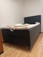 Boxspringbett dunkelgrau