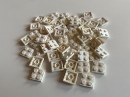 LEGO - 50 - WEISSE - PLÄTTLI - 2 X 2