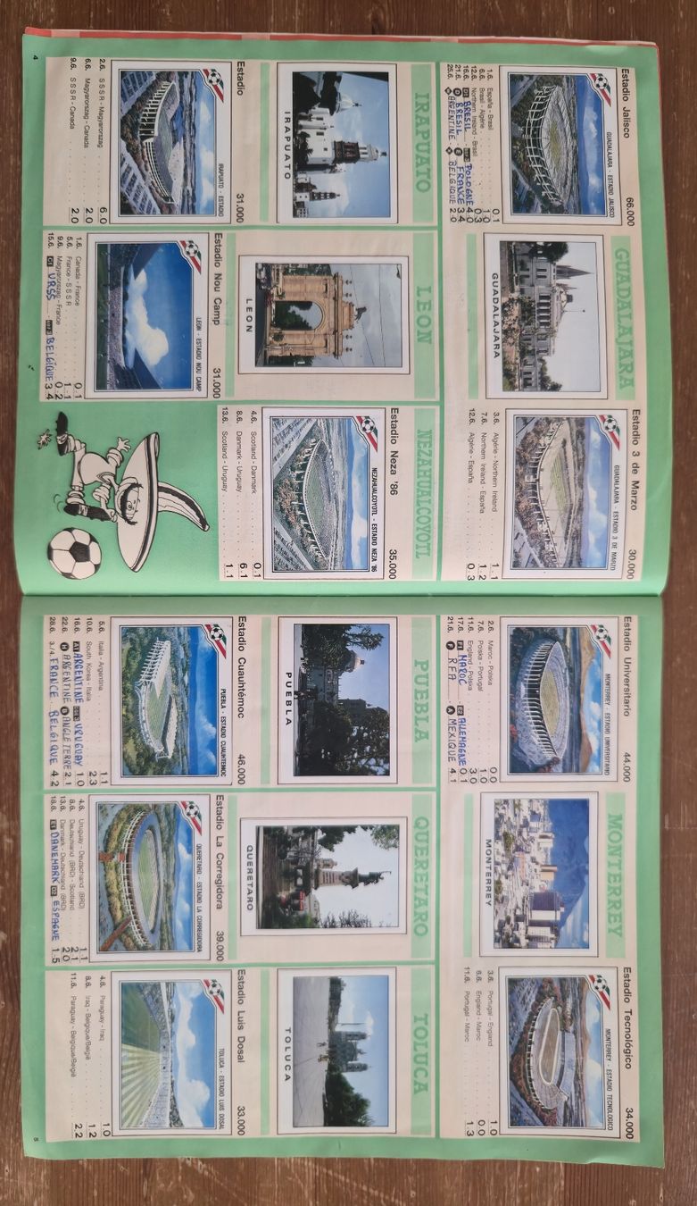 Panini Album: Album Mexique 86 Panini complet – Usato da Courtion venduto da RuiBraga 3