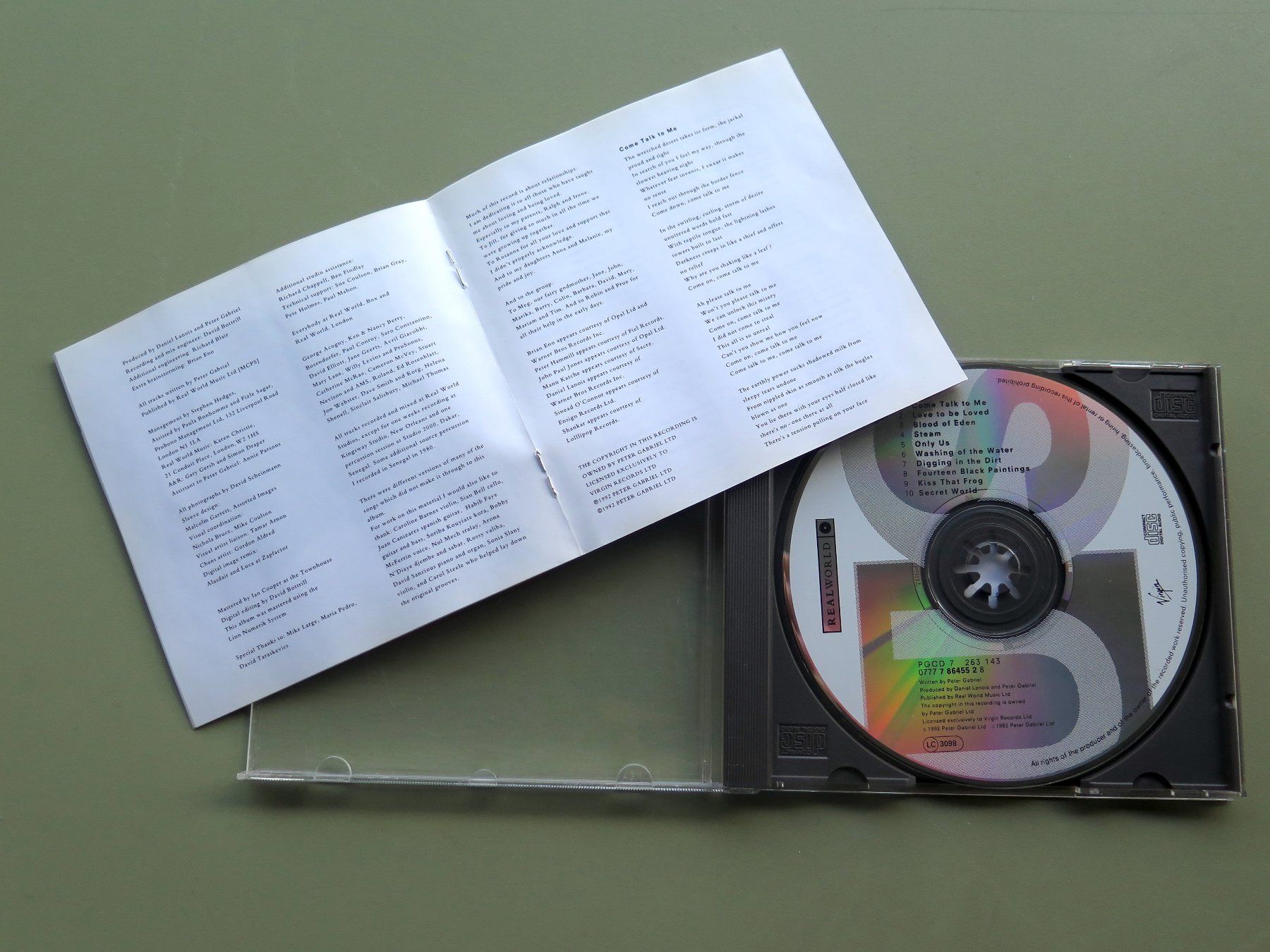 CD: (p) CD PETER GABRIEL: Us, 1992 – Usato da Bern venduto da Balzamico 2
