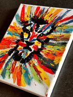 Junge Kunst, Art, Bild, Lion, Löwe, E.G., 2024, farbig