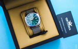 Optima Automatic Herren Uhr Green Dial Ungetragen