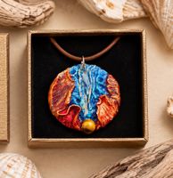 Collier sculpter, pièce unique “ œil de tigre en floraison”