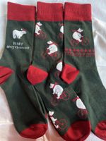 Christmas Bear 3x Socks - Festive Winter Holiday Design!