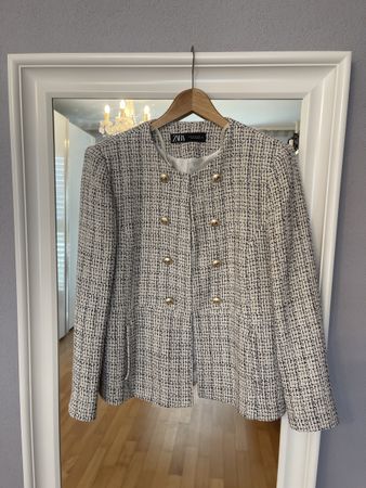 Zara Bouclé-Jacke, Top Zustand, Gr. XL