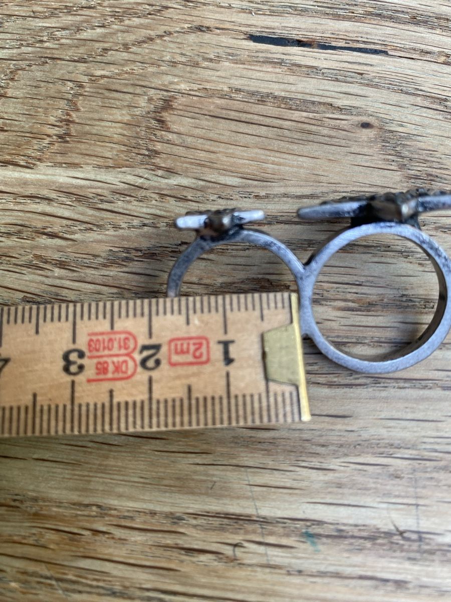 Anelli: Doppel Ring mit Stern Motiv, silberfarben – Usato da Thalwil venduto da Alice015 3