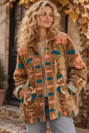 Wunderschöne Jacke mit Strickerei Gr.M -S oversize wie neu