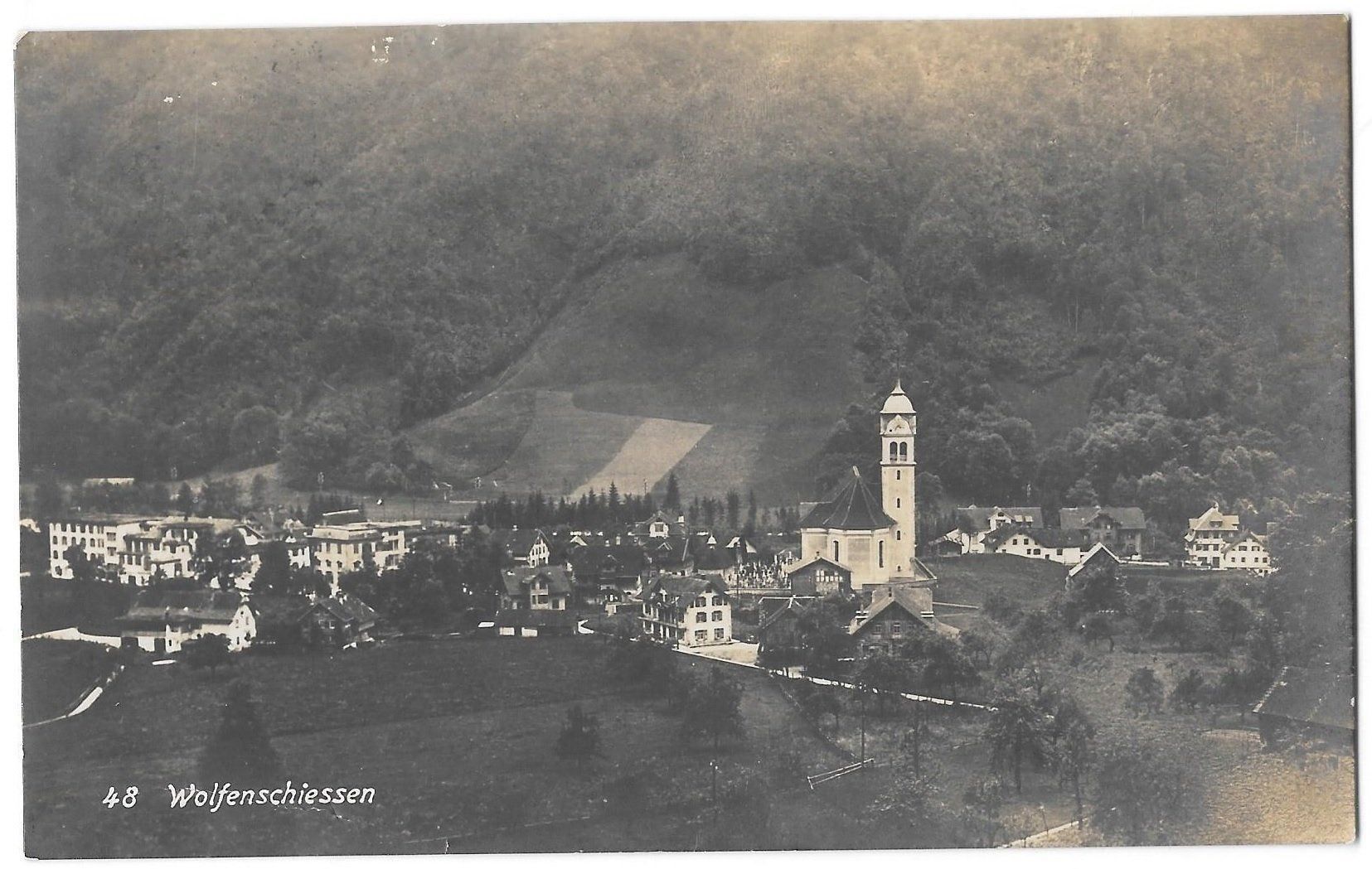 Cartoline postali: Wolfenschiessen Gesamtansicht – Usato da Olten venduto da clotaldi