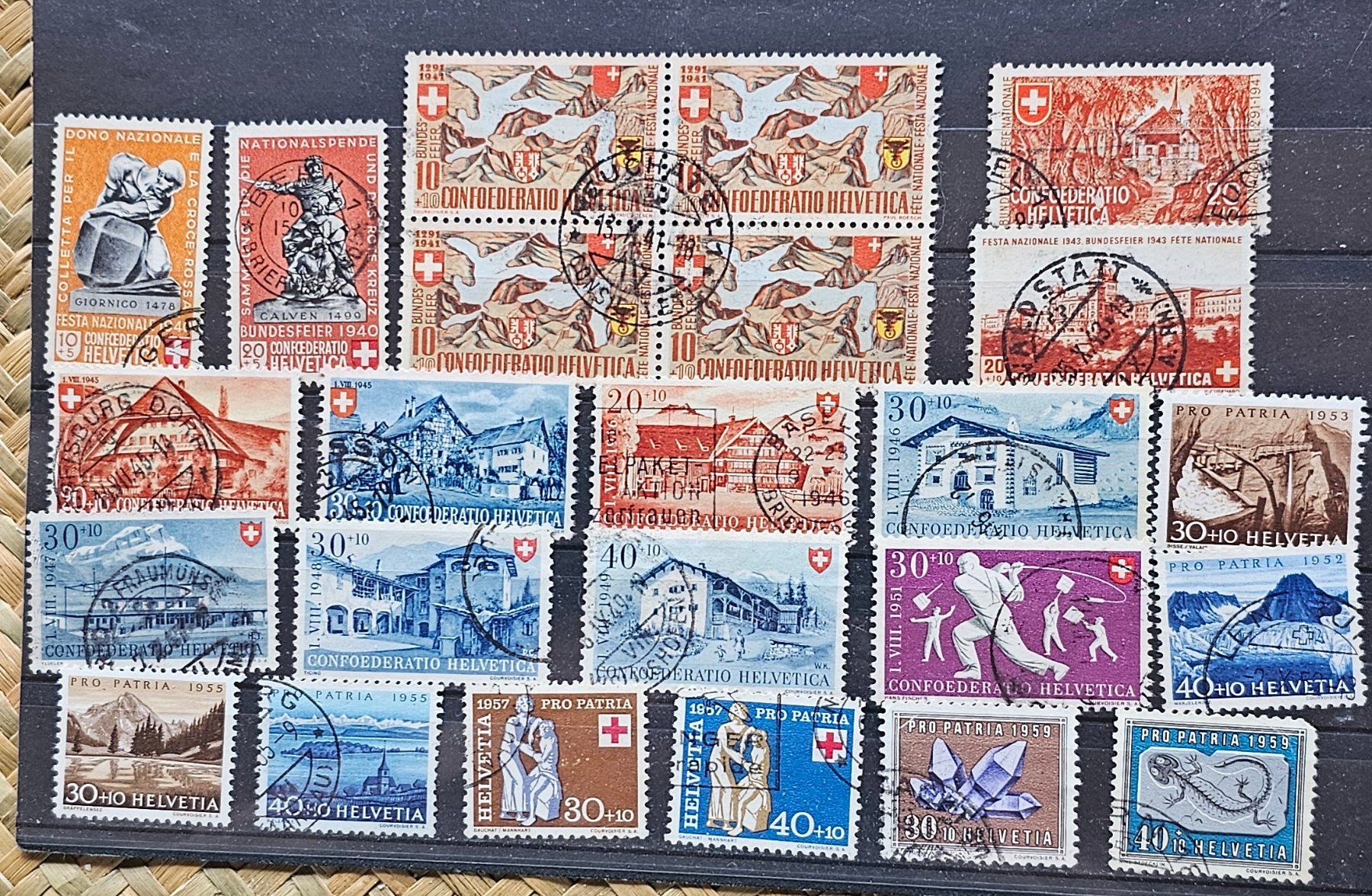Alle Briefmarken: SUISSE lot Pro Patria oblitérés – Gebraucht aus Les Valettes von Nuba1