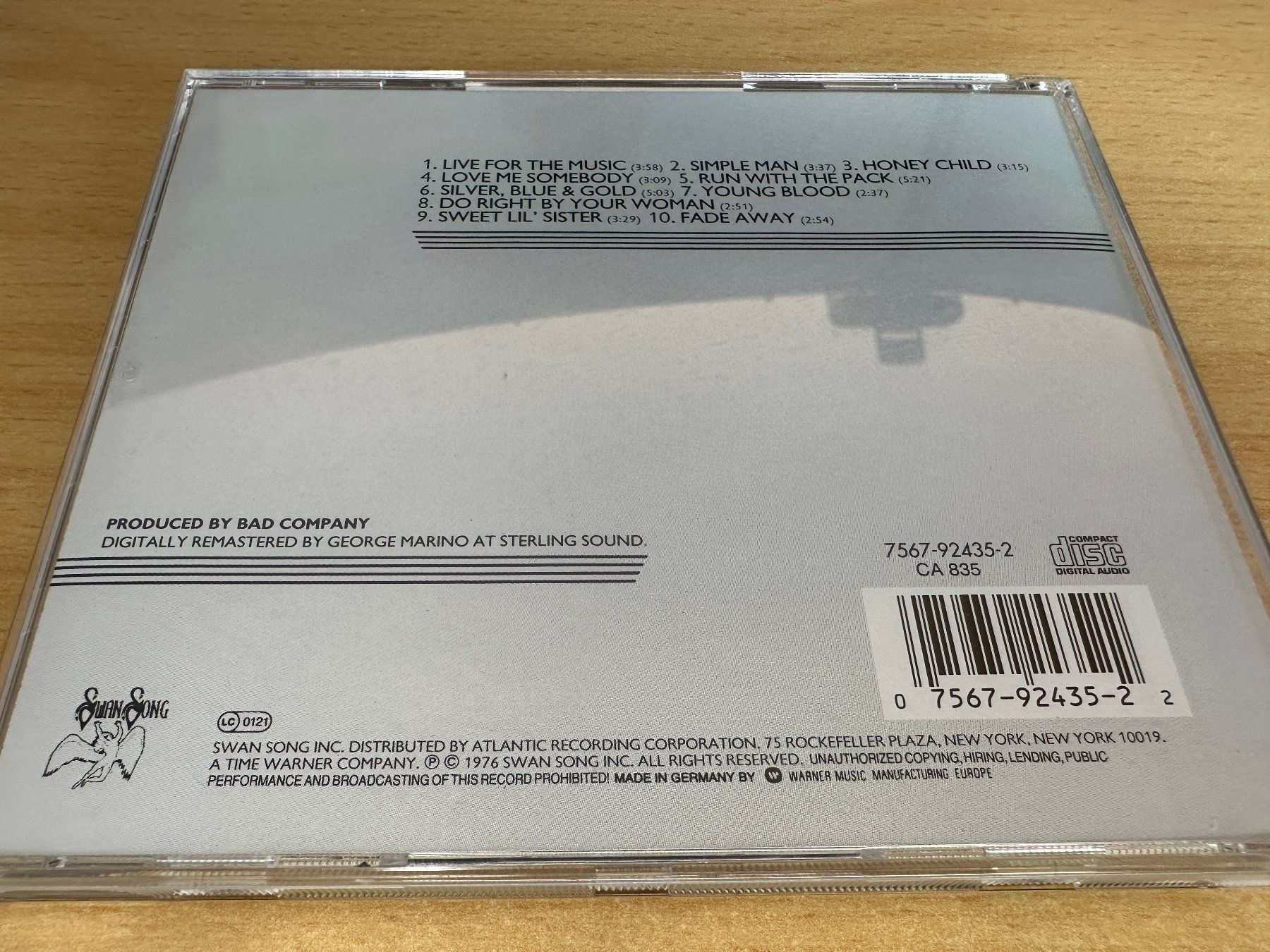 CD: Bad Company – Run With The Pack – Usato da Rikon im Tösstal venduto da Alpenmutz 1