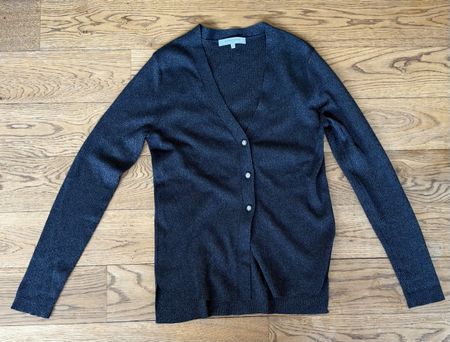 Cardigan Gérard Darel noir brillant taille 2 coton