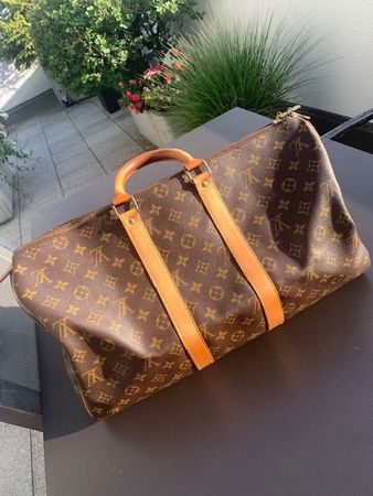 Louis Vuitton Keepall 45 Monogram Braun- Vintage top Zustand