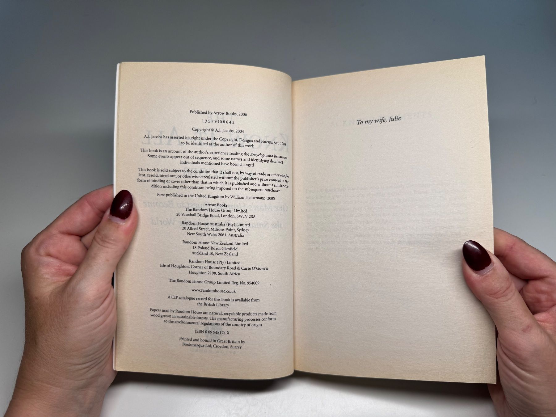 Libri: NOVEL: A. J. Jacobs, Theknow-it-all – Usato da Grosswangen venduto da English_books 2