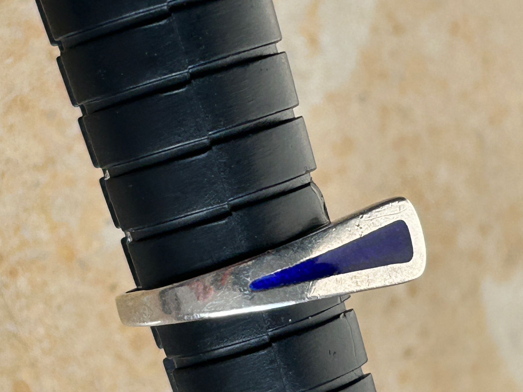 Anelli: Silberring mit blauem Stein, Gr. 50 – Usato da Laufen venduto da Bellebellezza 4