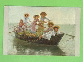 Antike Ansichtskarte Venedig Gondel 1913