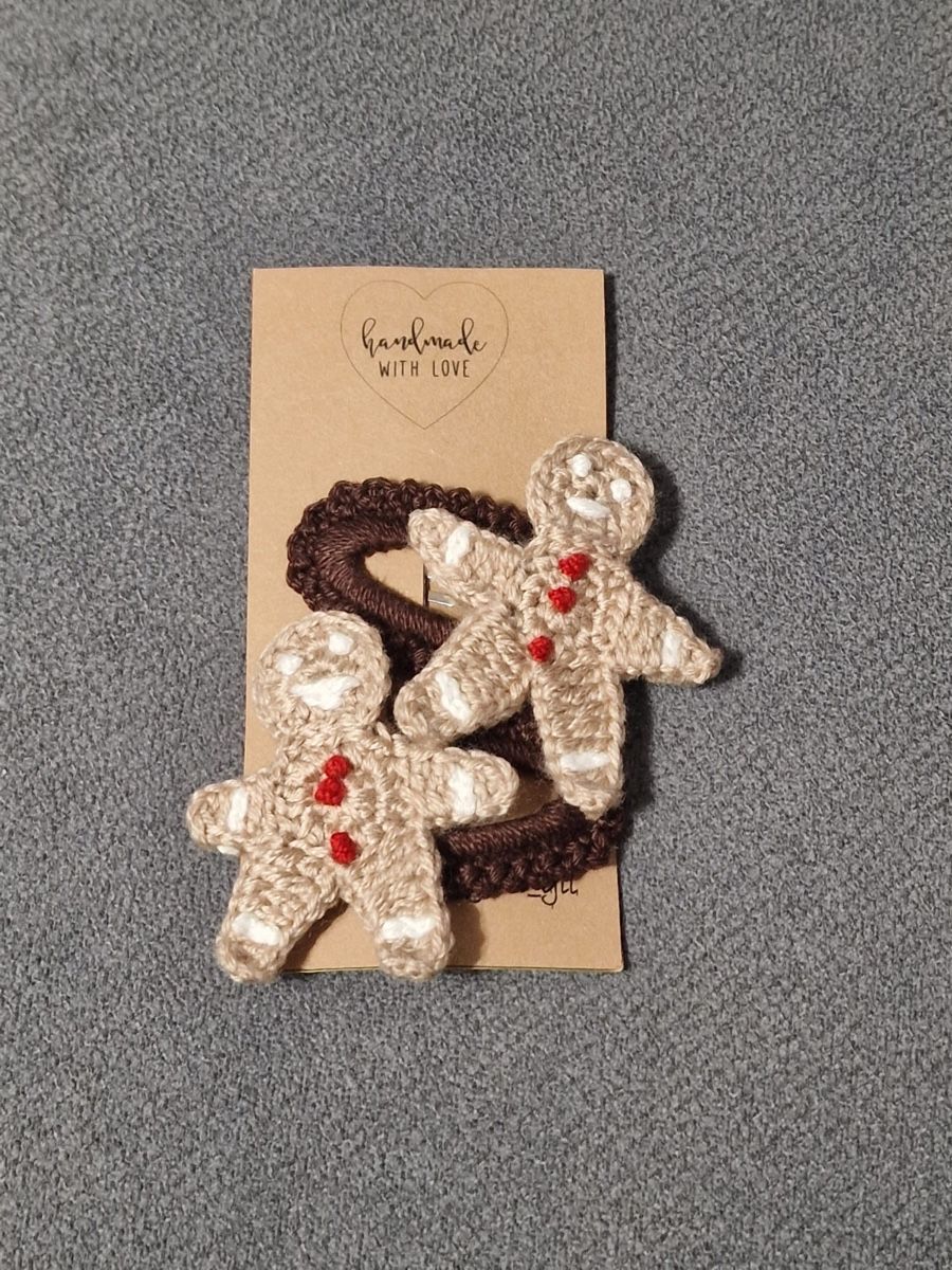Accessori per capelli: Weihnachts-Haargummi mit Lebkuchenmänner, handmade. – Nuovo (secondo la descrizione) da Grafstal venduto da sel_yil