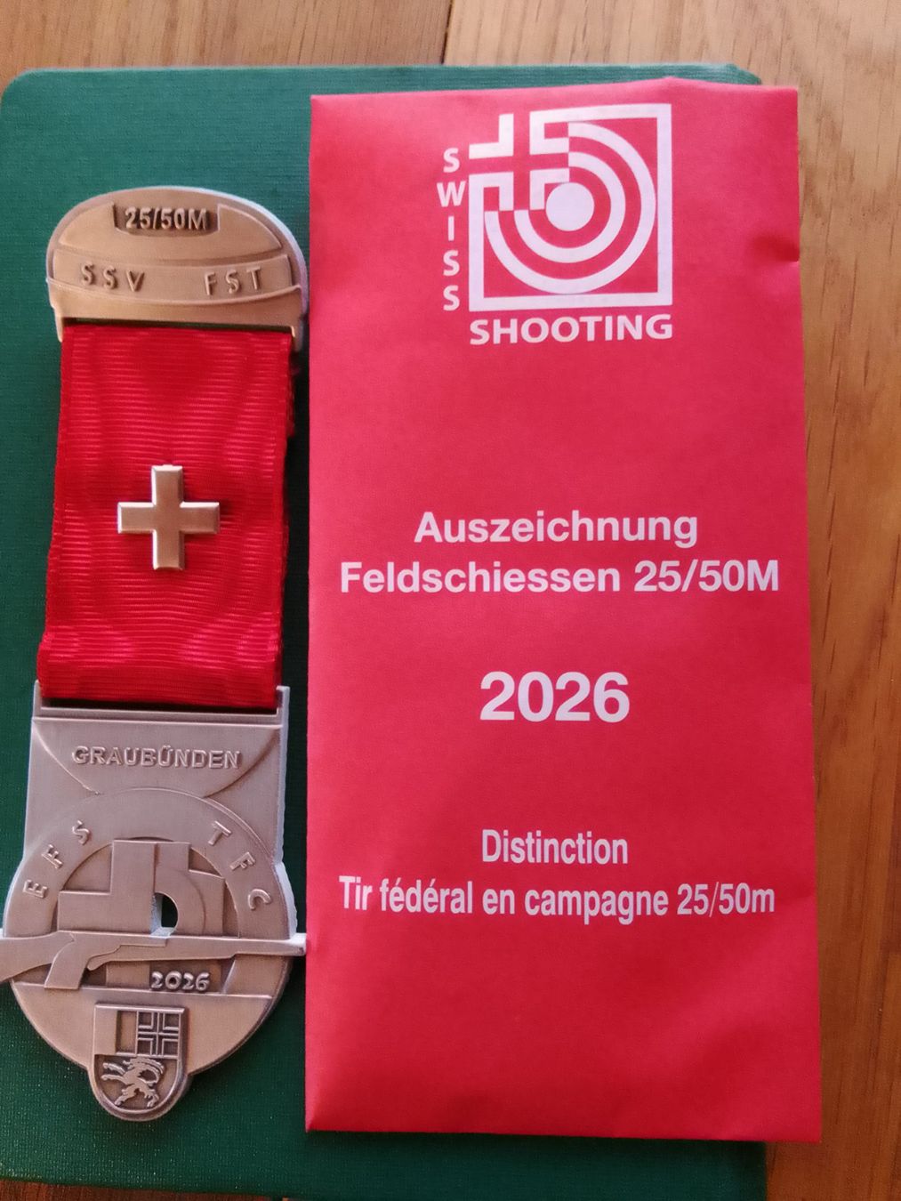 Medaglie: Kranzabzeichen Eidg.Feldschiessen 2026, 25m – Usato da Ursenbach venduto da Sparkkeip