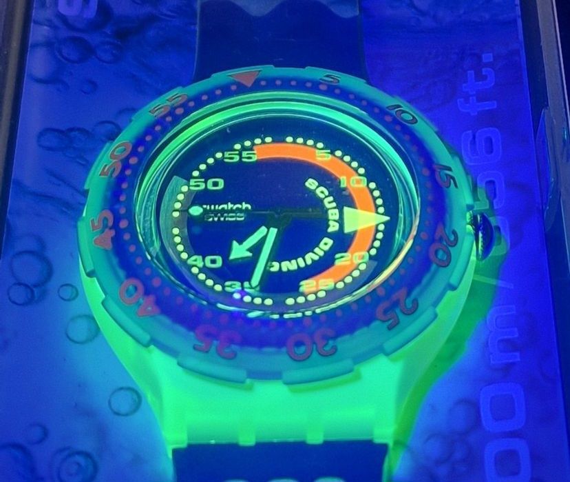 Swatch Orologi: Swatch Scuba 1992 mit Originalverpackung, selten! – Usato da Horgen venduto da AJT 1