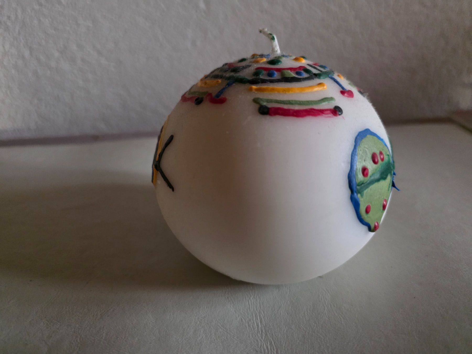 Candele: runde bemalte Kerze 9cm – Usato da Walterswil BE venduto da Lonitti 2