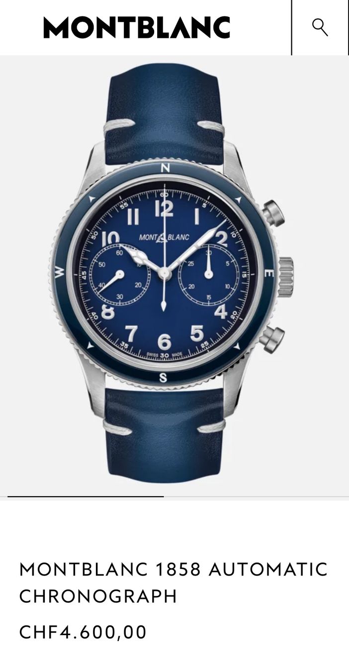 Montblanc Orologi: Montblanc 1858 Automatic Chronograph Ref 117835 VP 4200.- – Nuovo e nell'imballaggio originale da Embrach venduto da Canderau 9
