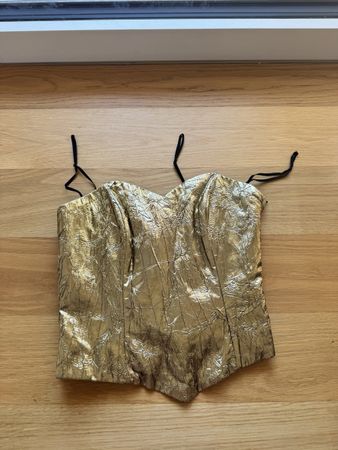 Korsett Gold Damen Grösse S mit Schnuerrung john&pill