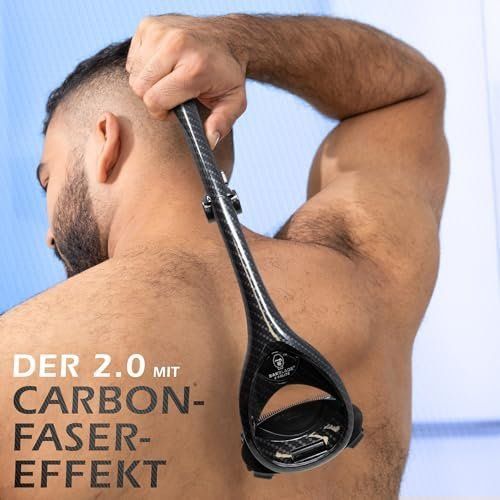 Rasierapparate & Rasierklingen: 2.0 Carbon Faser Effekt Rückenrasierer Männer DIY Griff – Neu und originalverpackt aus Hundwil von Stallone6 2