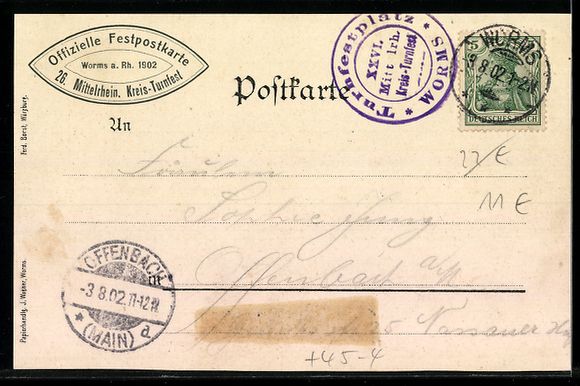 Cartes postales: Litho Worms, 26. Mittelrheinisches Kreis – D'occasion à Berlin par bartko-reher 1