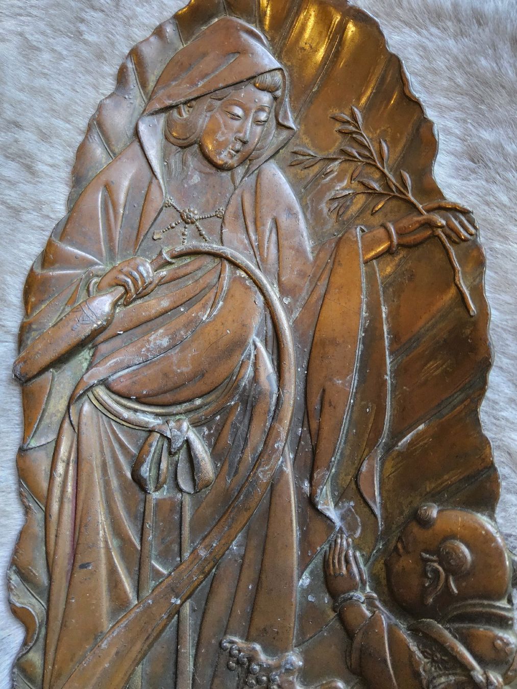 Sculture & Statue: Antike Kupfer Reliefschale, China, oder Japan, ca 1890 – Usato da Zürich venduto da SciTec 4