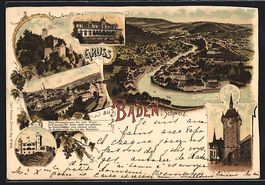 Litho Baden, Schartenfels, Casino, Gef