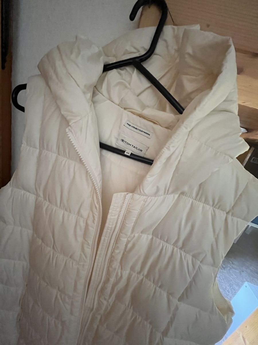 Tom Tailor Gilet & Giacche senza maniche: Tom Tailor Daunengilet ecru XXL – Nuovo e nell'imballaggio originale da Schwendibach venduto da didu12 1