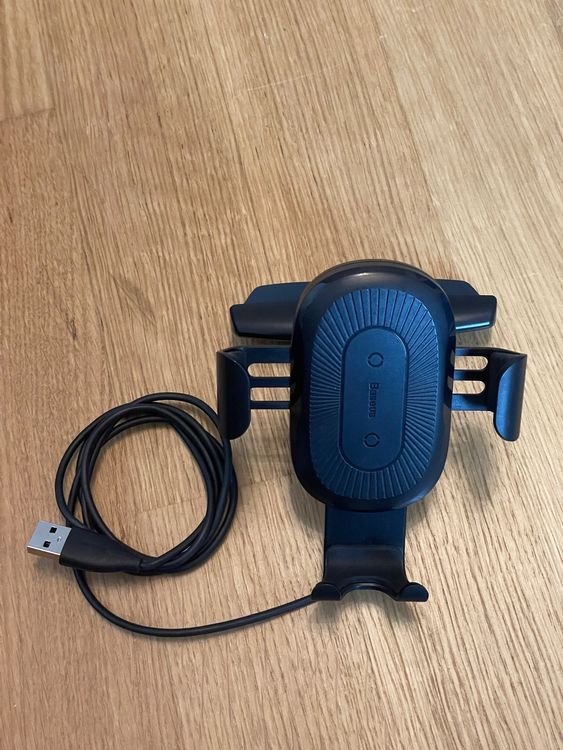 Support Voiture Baseus Avec Chargeur Sans Fil Qi & Capteur IR - Charge Rapide Auto - Rouge - Neuf