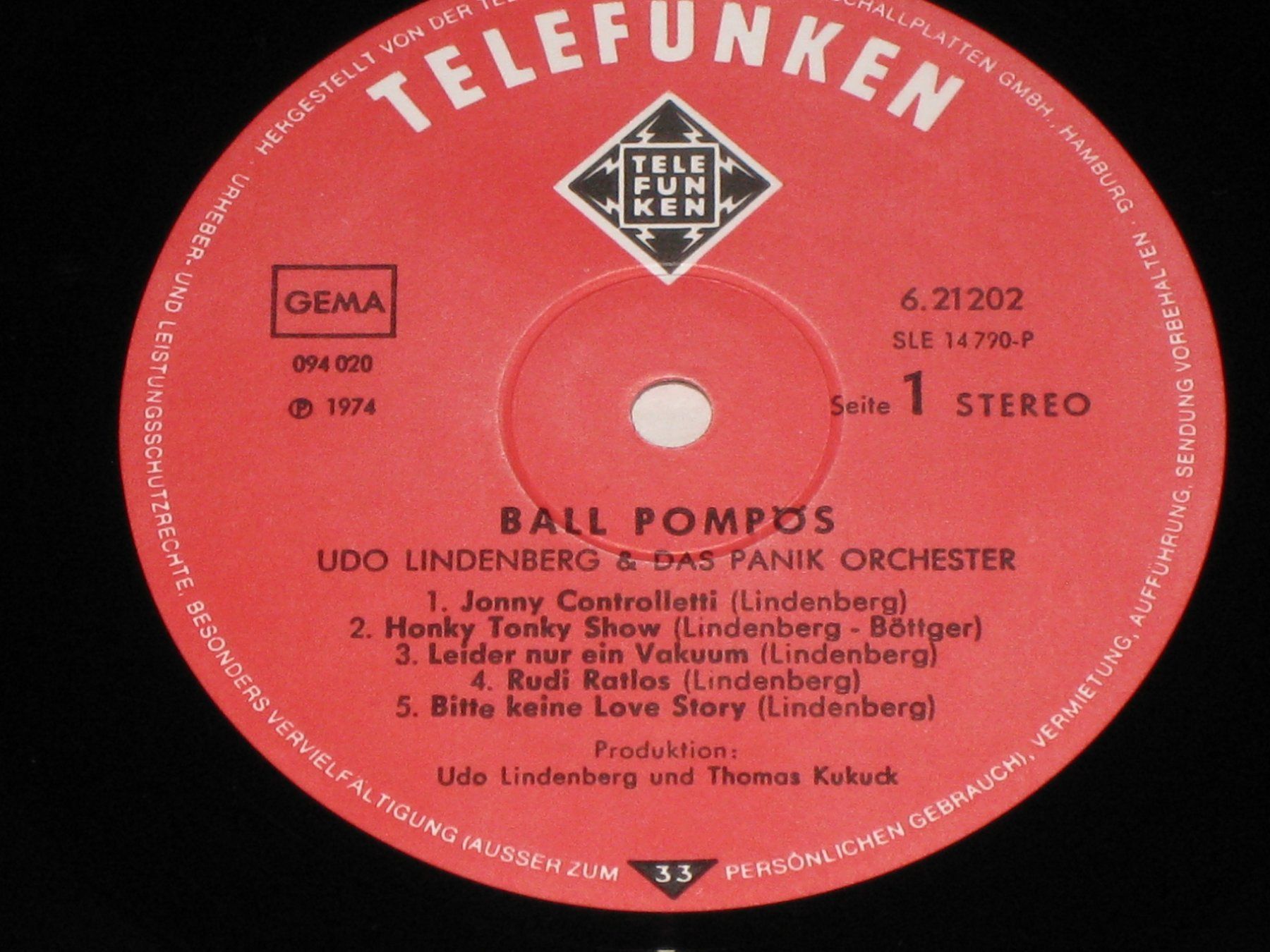 Vinyles: LP - UDO LINDENBERG - BALL POMPÖS – D'occasion à Steckborn par Quo7 2
