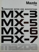 SONDER PROSPEKT | MAZDA MX-3/MX-5/MX-6/RX-7 | AB 02.1992